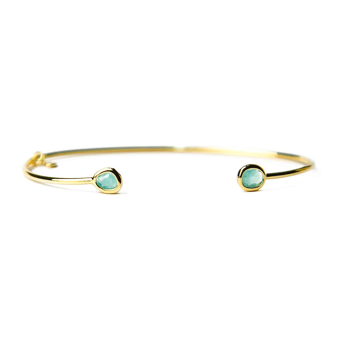 TAI JEWELRY Bracelet GOLD- MINT Mini Glass Cuff Bracelet