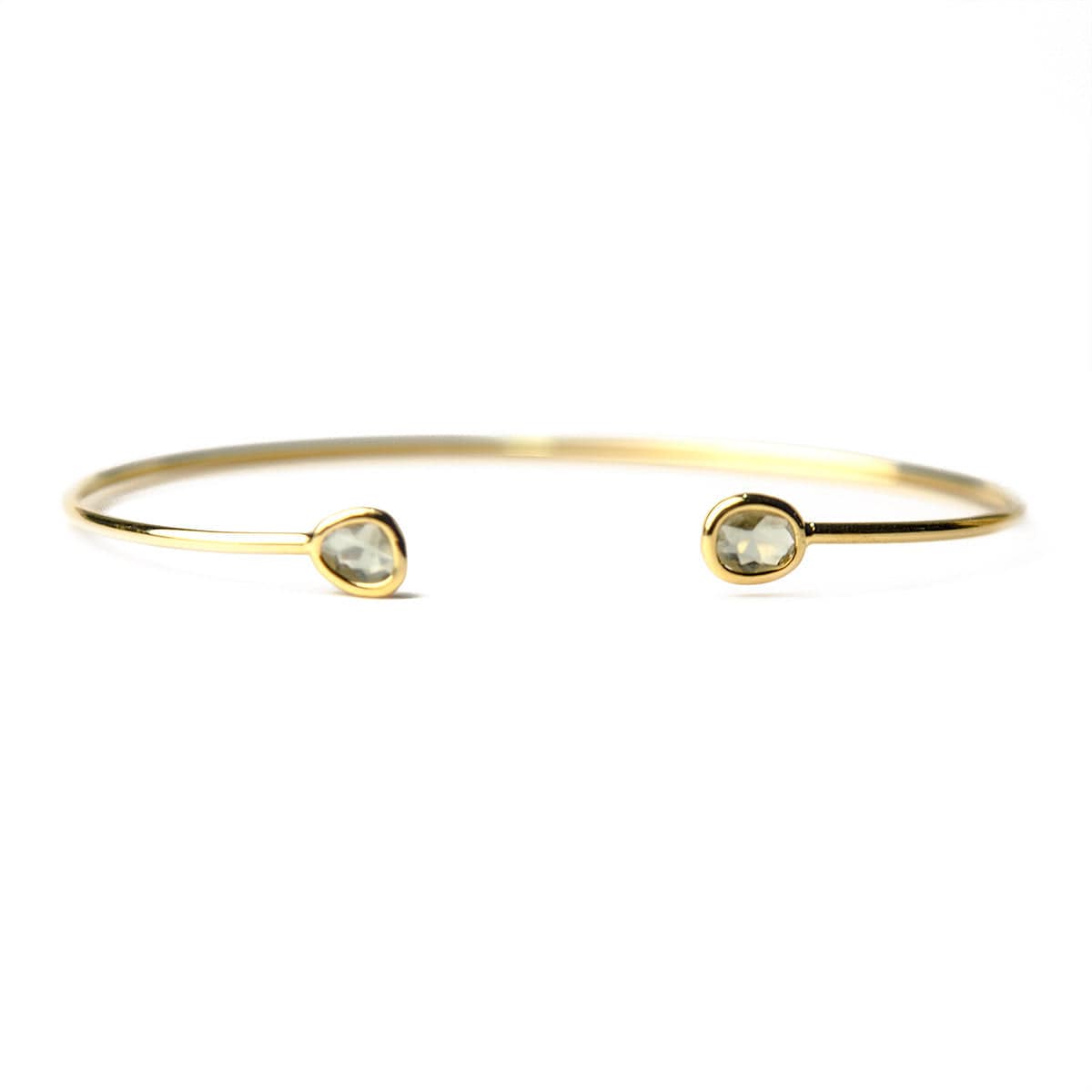 TAI JEWELRY Bracelet GOLD- OLIVE Mini Glass Cuff Bracelet