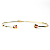 TAI JEWELRY Bracelet GOLD- RUBY Mini Glass Cuff Bracelet