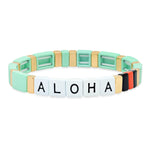 TAI JEWELRY Bracelet Mint Green Alloy Beaded Aloha Bracelet