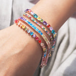 TAI JEWELRY Bracelet Mixed Shape Rainbow Tennis Bracelet