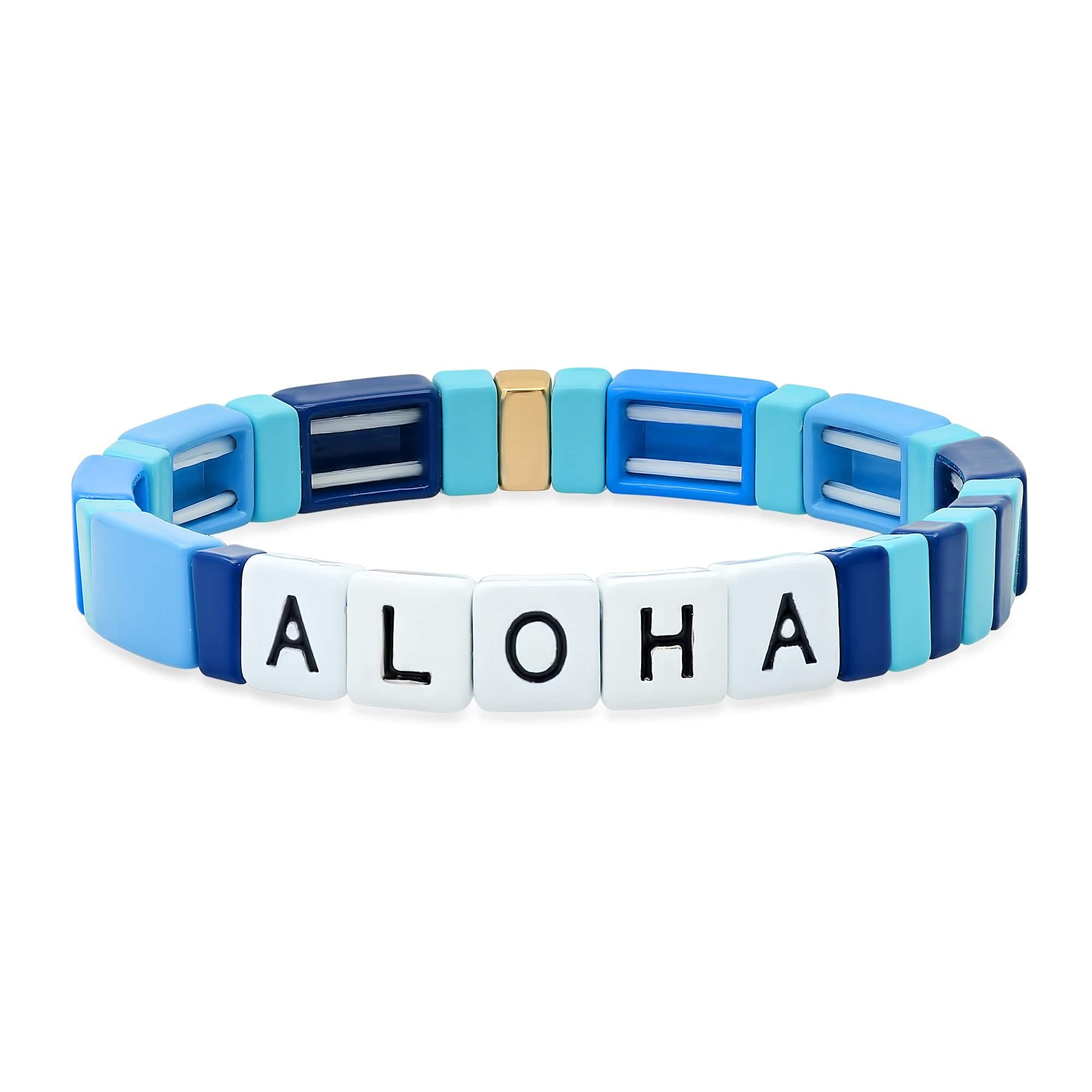 TAI JEWELRY Bracelet Multi- Blue Alloy Beaded Aloha Bracelet