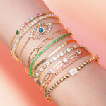 TAI JEWELRY Bracelet Opal Evil Eye Chain Bracelet