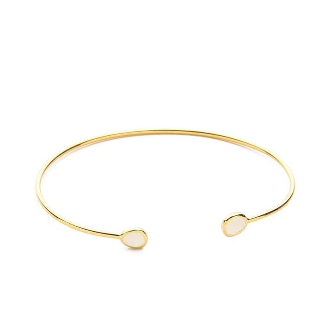 TAI JEWELRY Bracelet Open Cuff With Small Stone Accents