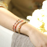 TAI JEWELRY Bracelet Pave CZ Tennis Bracelet with Bezel Set Rainbow Stones