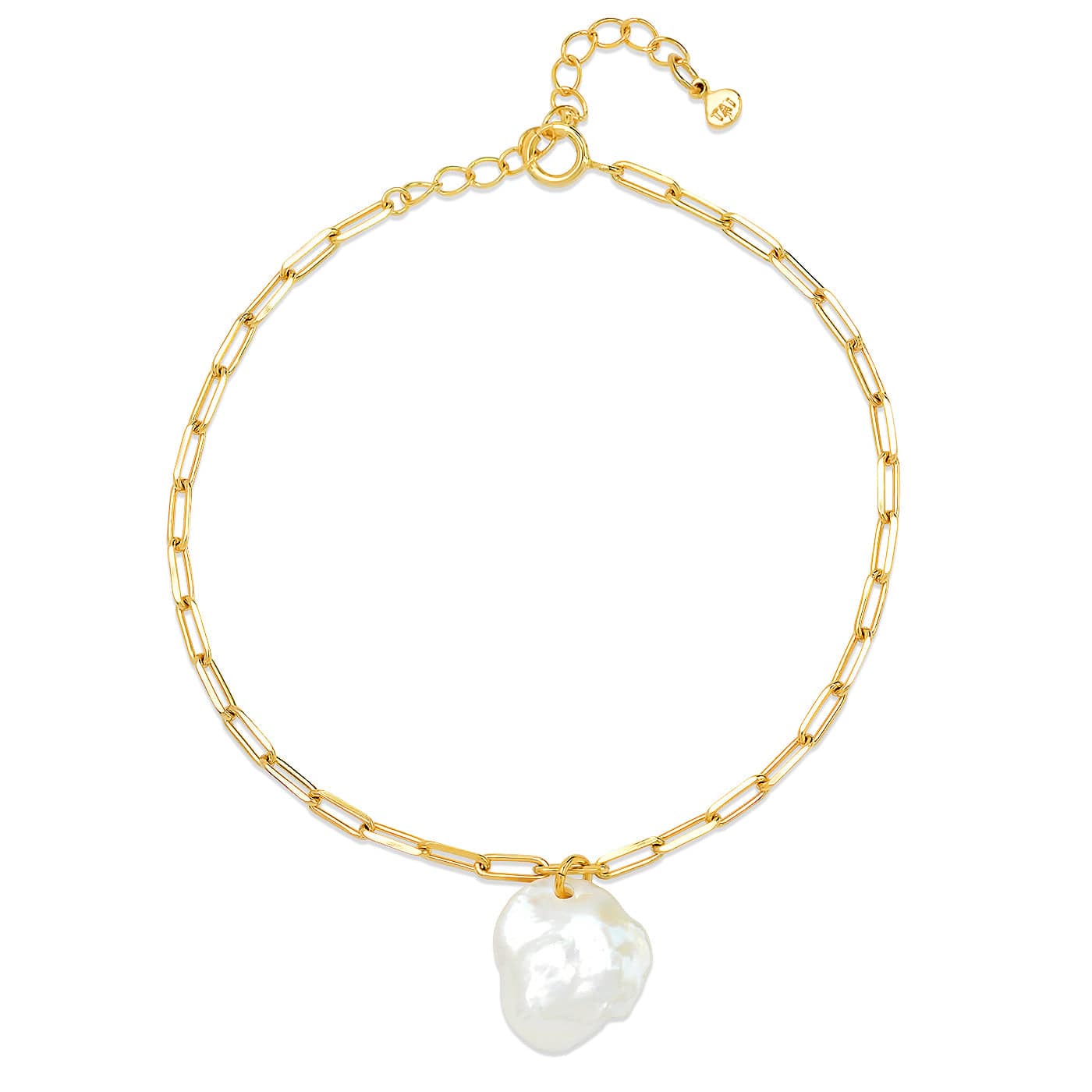 TAI JEWELRY Bracelet Pearl Charm Link Bracelet