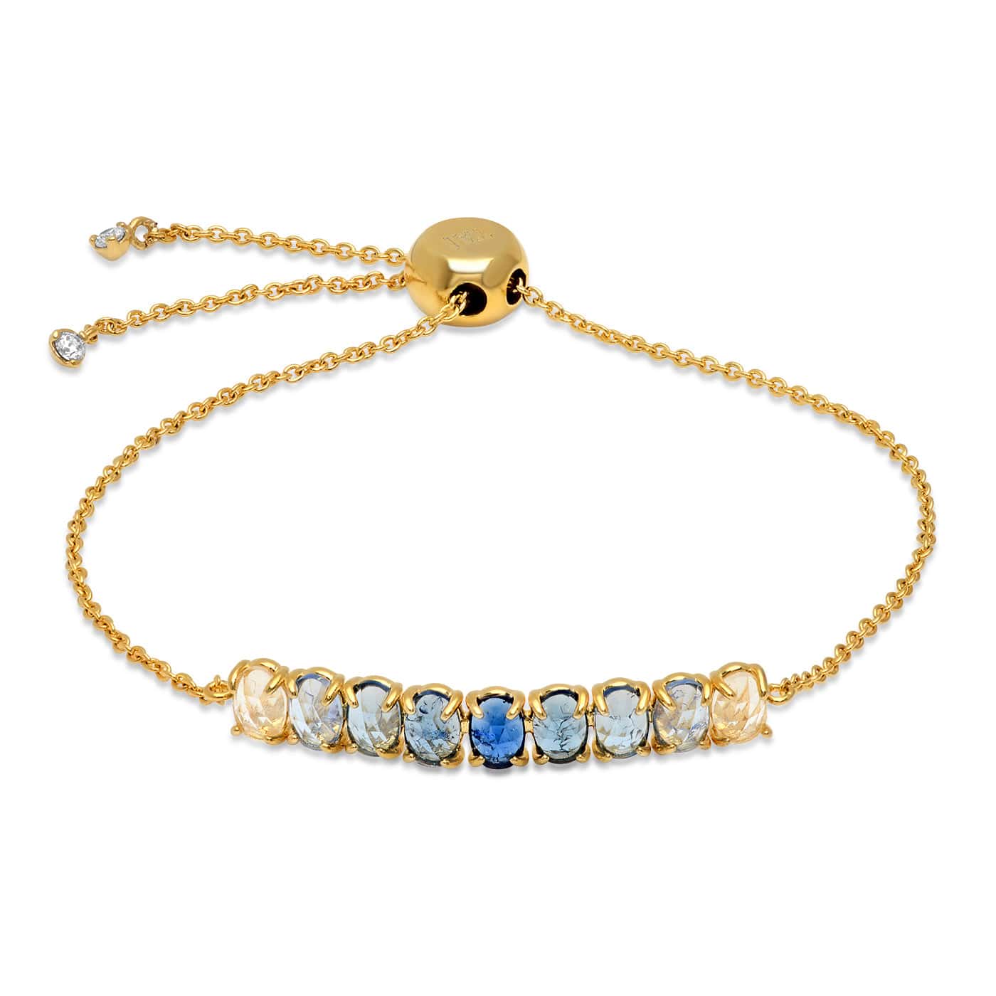 TAI JEWELRY Bracelet BLUE Pull Tie Bracelet With Ombre Stones