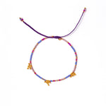 TAI JEWELRY Bracelet Rainbow Beaded Bracelet With Gold Clusters