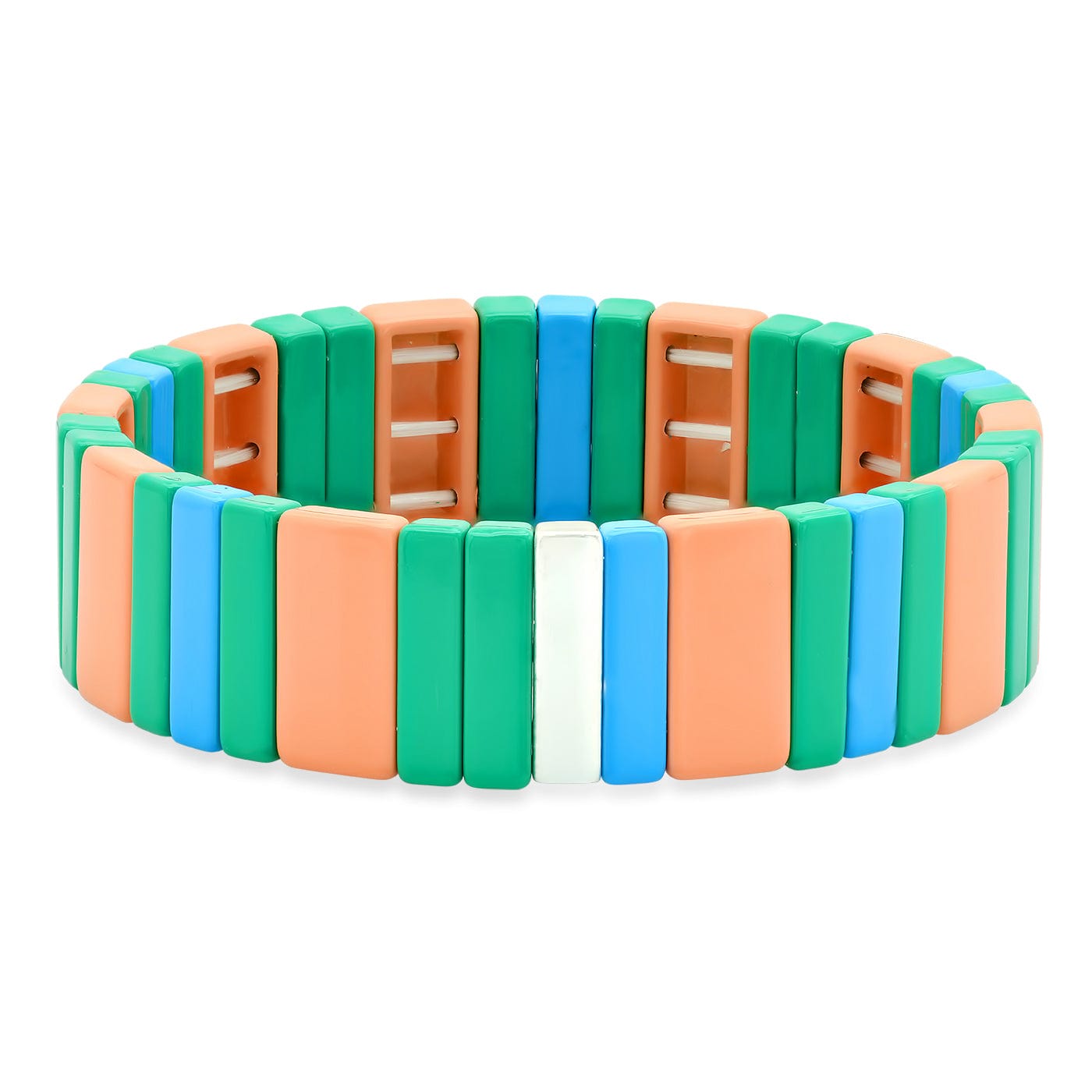 TAI JEWELRY Bracelet Rectangular Multi-Colored Alloy Beaded Bracelet