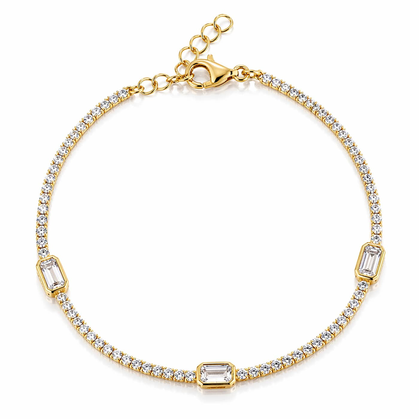TAI JEWELRY Bracelet Slim Baguette CZ Bracelet
