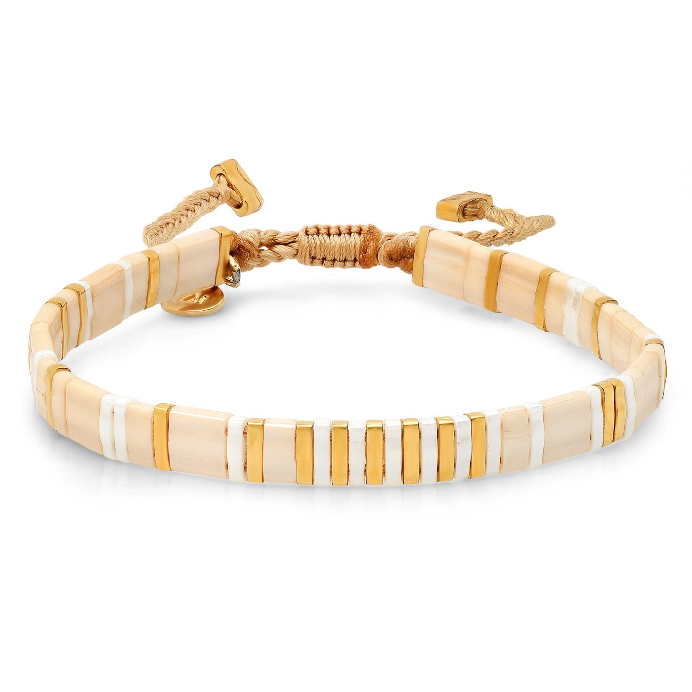 TAI JEWELRY Bracelet Stripes And Blocks Bracelet In Seashell