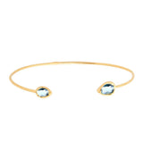 TAI JEWELRY Bracelet Gold/Montana Tear Shaped Open Bracelet