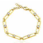 TAI JEWELRY Bracelet Wide CZ Chain Bracelet
