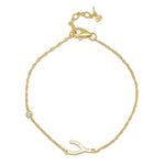 TAI JEWELRY Bracelet Wishbone Wishbone Enamel Charm Chain Bracelet