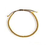 TAI JEWELRY Bracelet Gold Vermeil Zipper Style Beaded Bracelet | Handmade