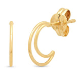 TAI JEWELRY Earrings 14k Gold 14k Crescent Hoops