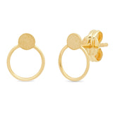 TAI JEWELRY Earrings 14k Gold 14k Duo Circle Studs