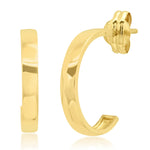 TAI JEWELRY Earrings 14k Gold 14k Flat Hoops | 13mm
