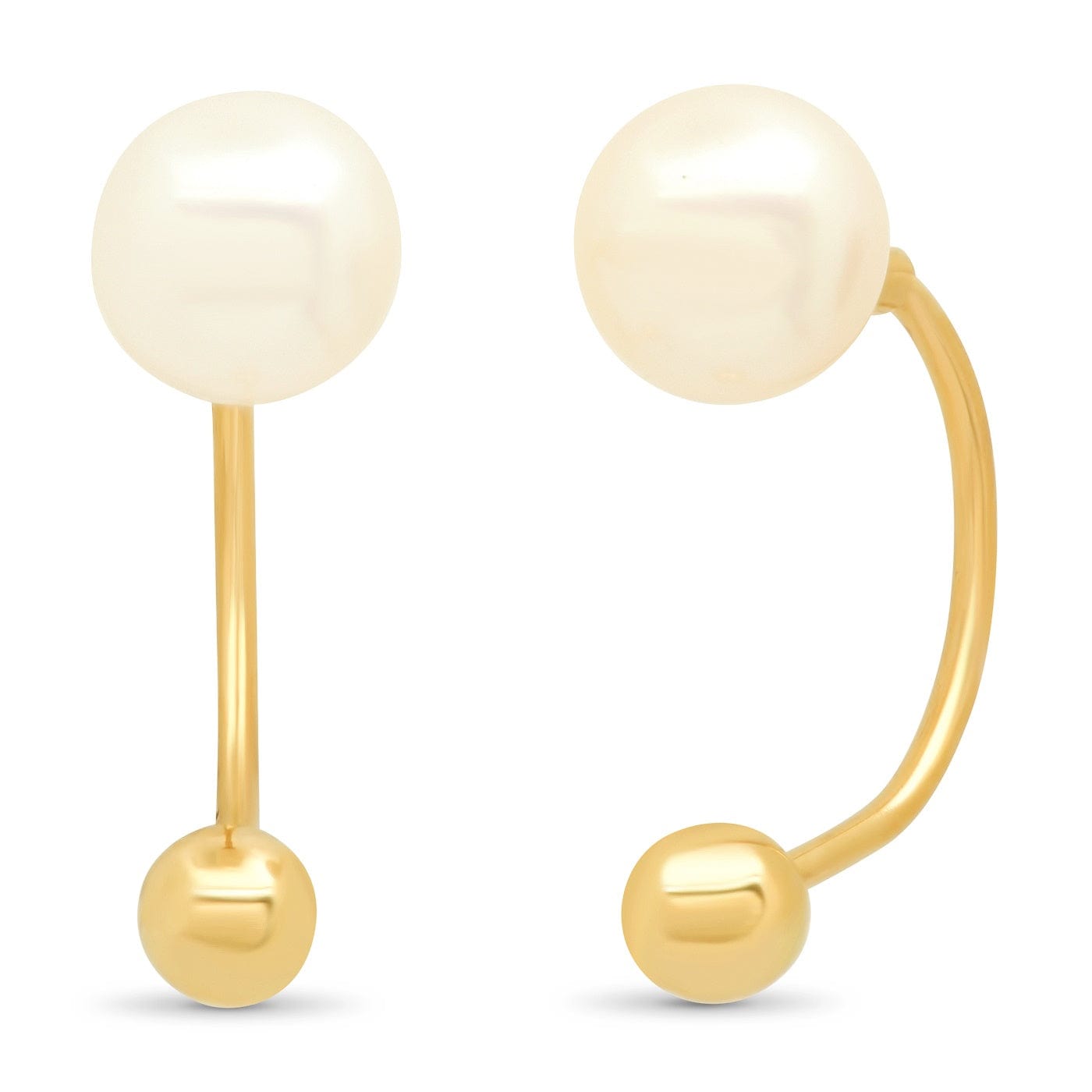 TAI JEWELRY Earrings 14k Gold 14k Pearl Stud Ear Jackets