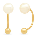 TAI JEWELRY Earrings 14k Gold 14k Pearl Stud Ear Jackets