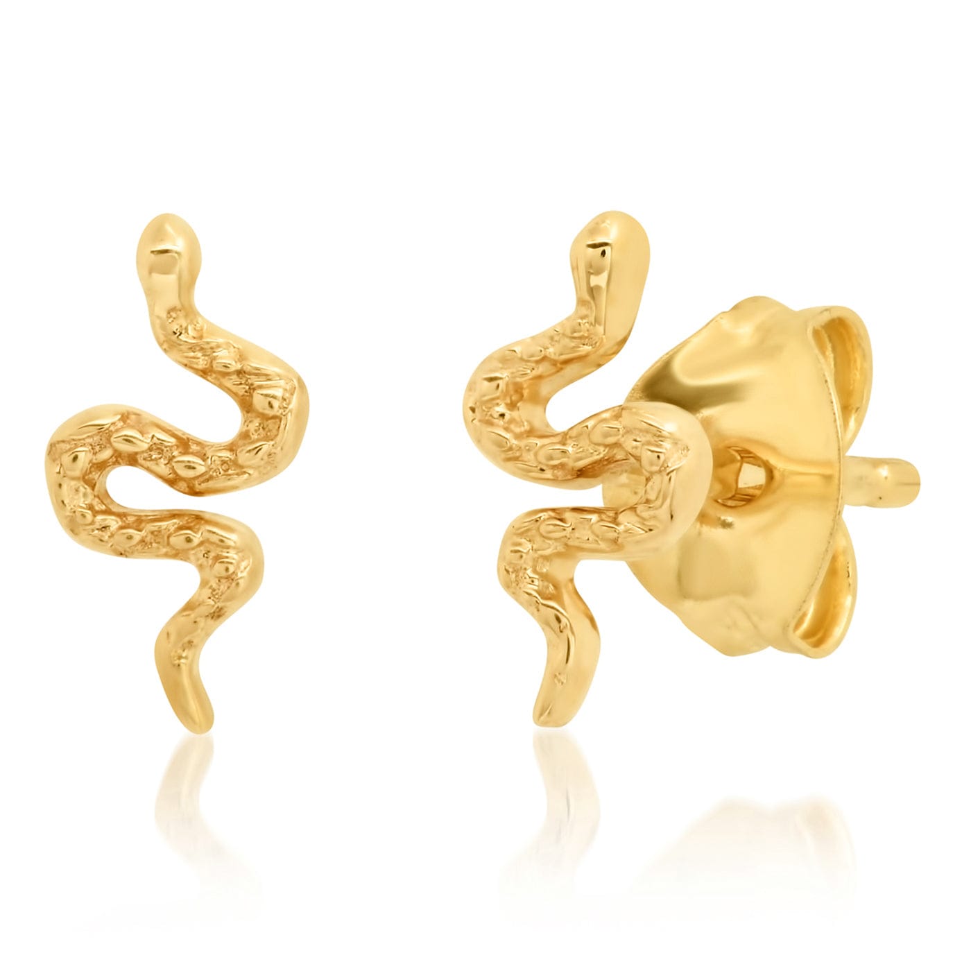 TAI JEWELRY Earrings 14k Gold 14k Serpentine Studs