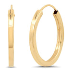 TAI JEWELRY Earrings 14k Gold 14k Squared Hoops | 16mm