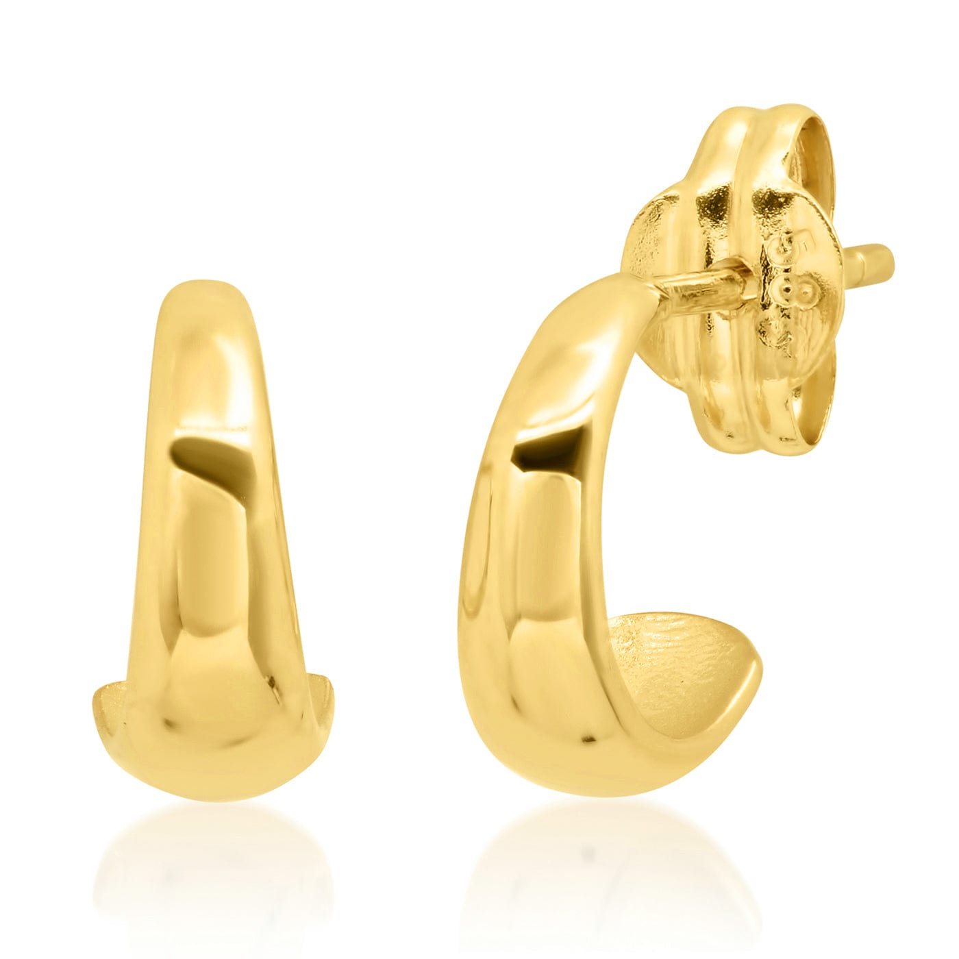 TAI JEWELRY Earrings 14k Gold 14k Tapered Hoops