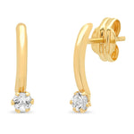TAI JEWELRY Earrings 14k Gold 14k Topaz Arc Studs