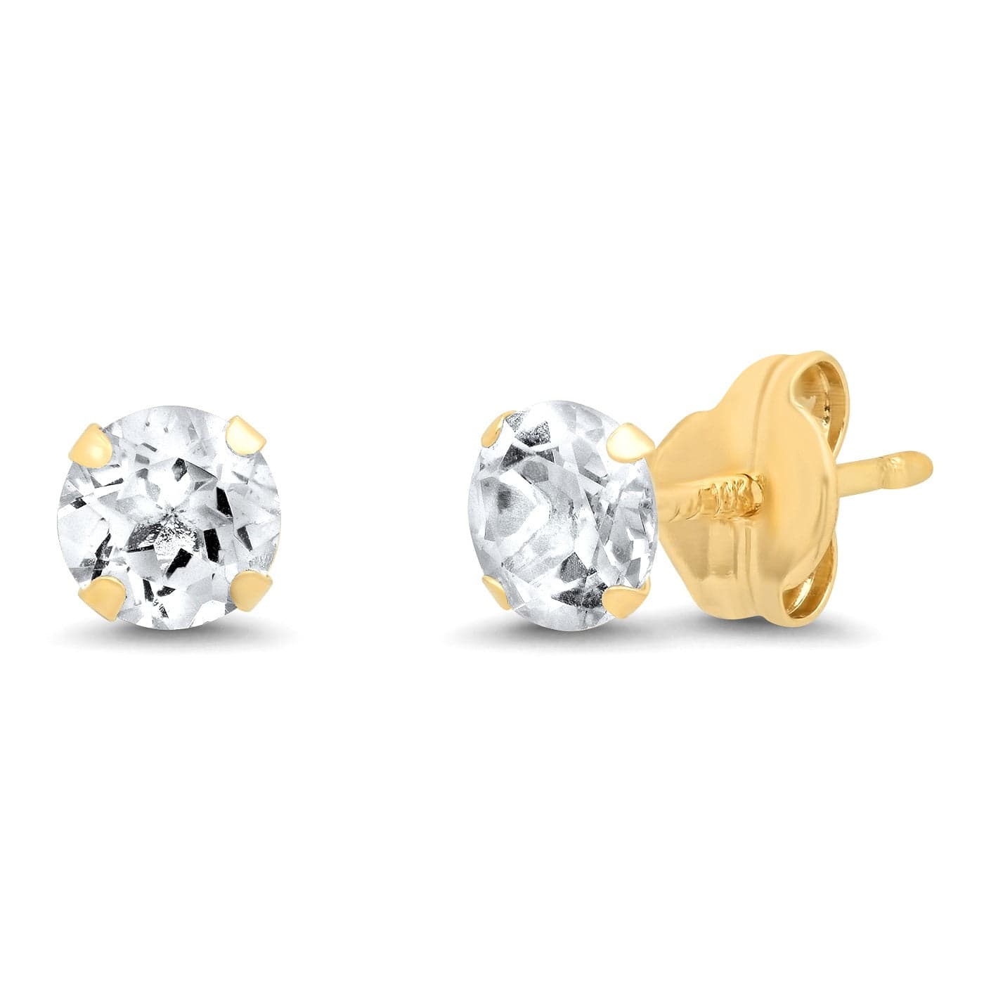 TAI JEWELRY Earrings 14k Gold 14k Topaz Earrings | 4mm