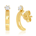 TAI JEWELRY Earrings 14k Gold 14k Topaz Yang Arc Earrings