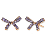 TAI JEWELRY Earrings Amethyst Bow Studs