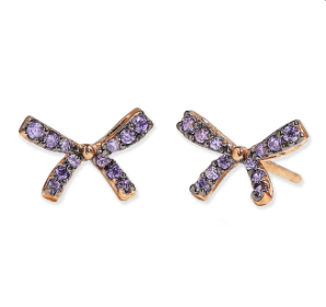 TAI JEWELRY | Amethyst Bow Studs | Earrings |