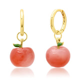 TAI JEWELRY Earrings Apple Charm Huggies