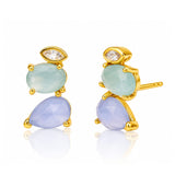 TAI JEWELRY Earrings Aqua Stone Climbers