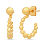 TAI JEWELRY Earrings Bali Gold Beaded Ear Jackets