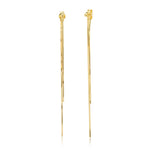 TAI JEWELRY Earrings Ball Stud With Linear Multi Snake Chains