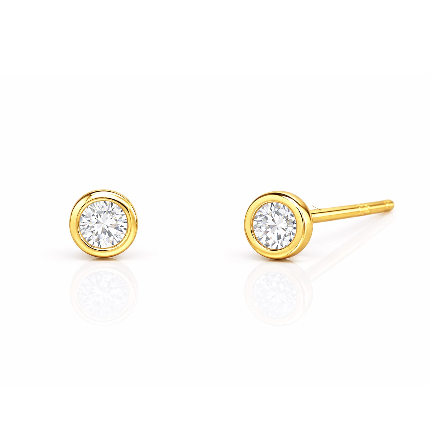 TAI JEWELRY Earrings Bezel CZ Studs