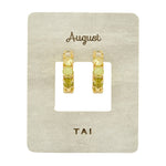 TAI JEWELRY Earrings August Birthstone Huggies