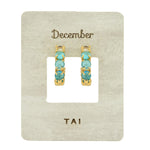 TAI JEWELRY Earrings December Birthstone Huggies