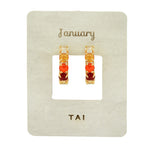 TAI JEWELRY Earrings January Birthstone Huggies