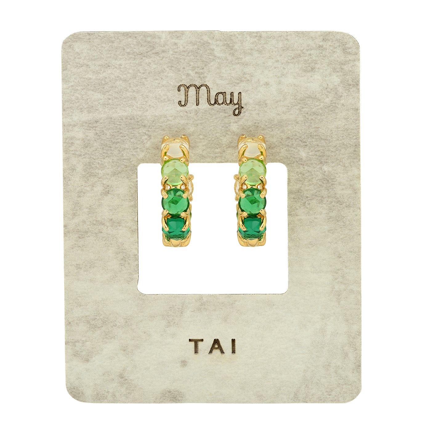 TAI JEWELRY Earrings May Birthstone Huggies
