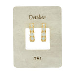TAI JEWELRY Earrings October Birthstone Huggies