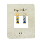 TAI JEWELRY Earrings September Birthstone Huggies