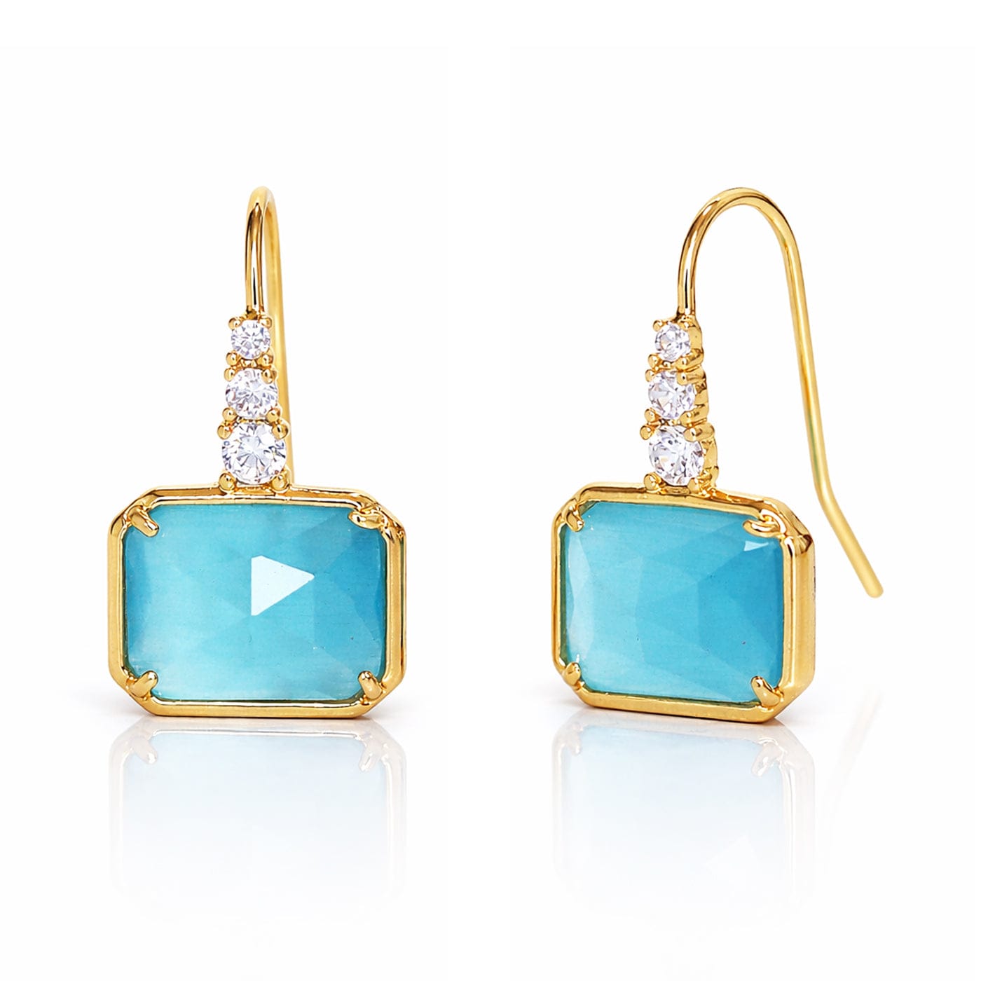 TAI JEWELRY Earrings Blue Crystal Drop Earrings