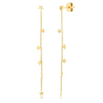 TAI JEWELRY Earrings Gold Chain Dangle Earrings With Star Charms