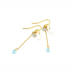 TAI JEWELRY Earrings Chain Drop Earring With Glass Stones