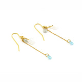 TAI JEWELRY Earrings Chain Drop Earring With Glass Stones