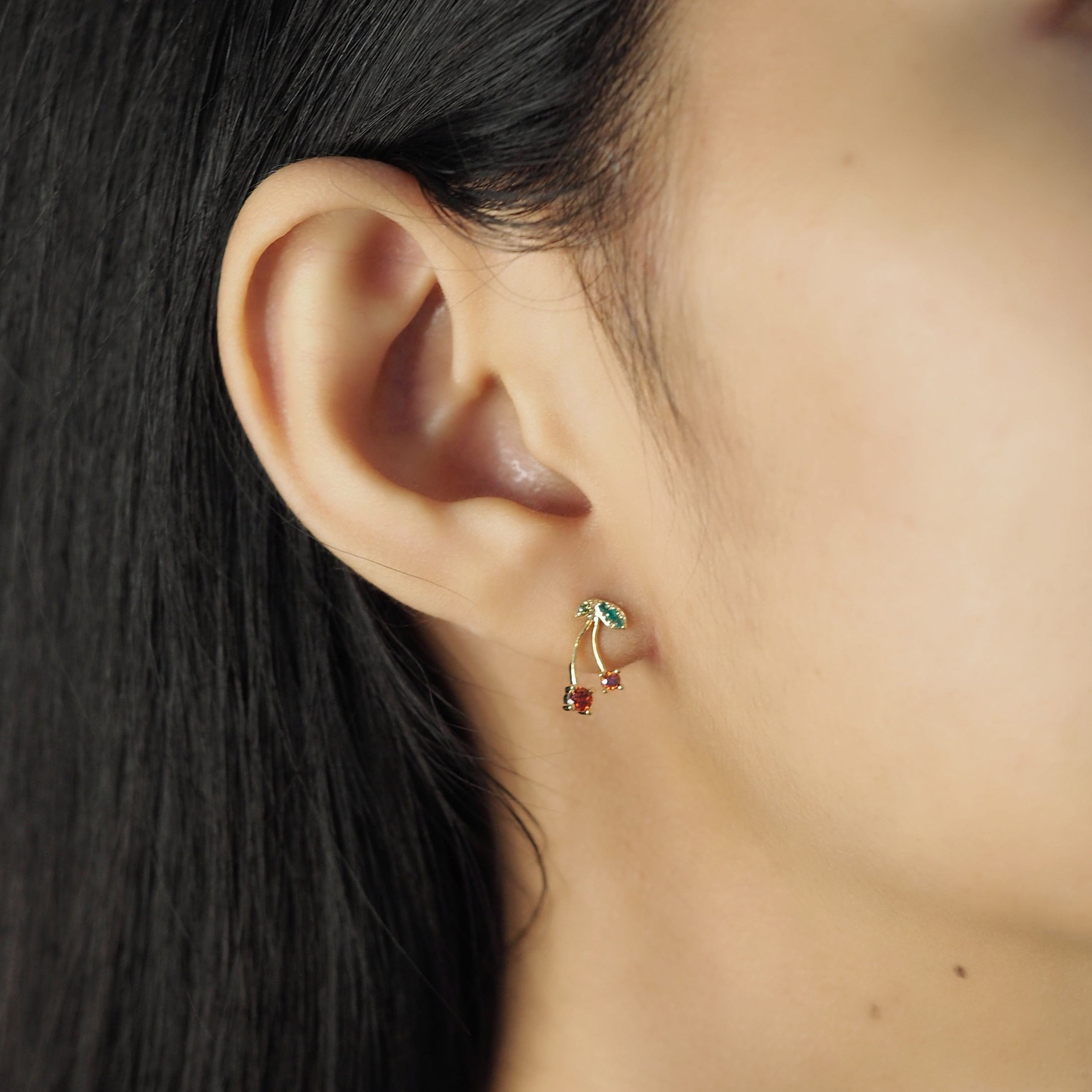 TAI JEWELRY Earrings Cherry Twist Studs
