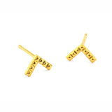 TAI JEWELRY Earrings GOLD Chevron Post Earrings