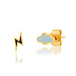 TAI JEWELRY | Cloud & Thunderbolt Mismatched Stud Earrings | Earrings |